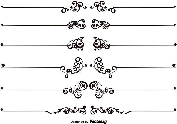 700x490 Set Of Vector Ornamental Text Dividers