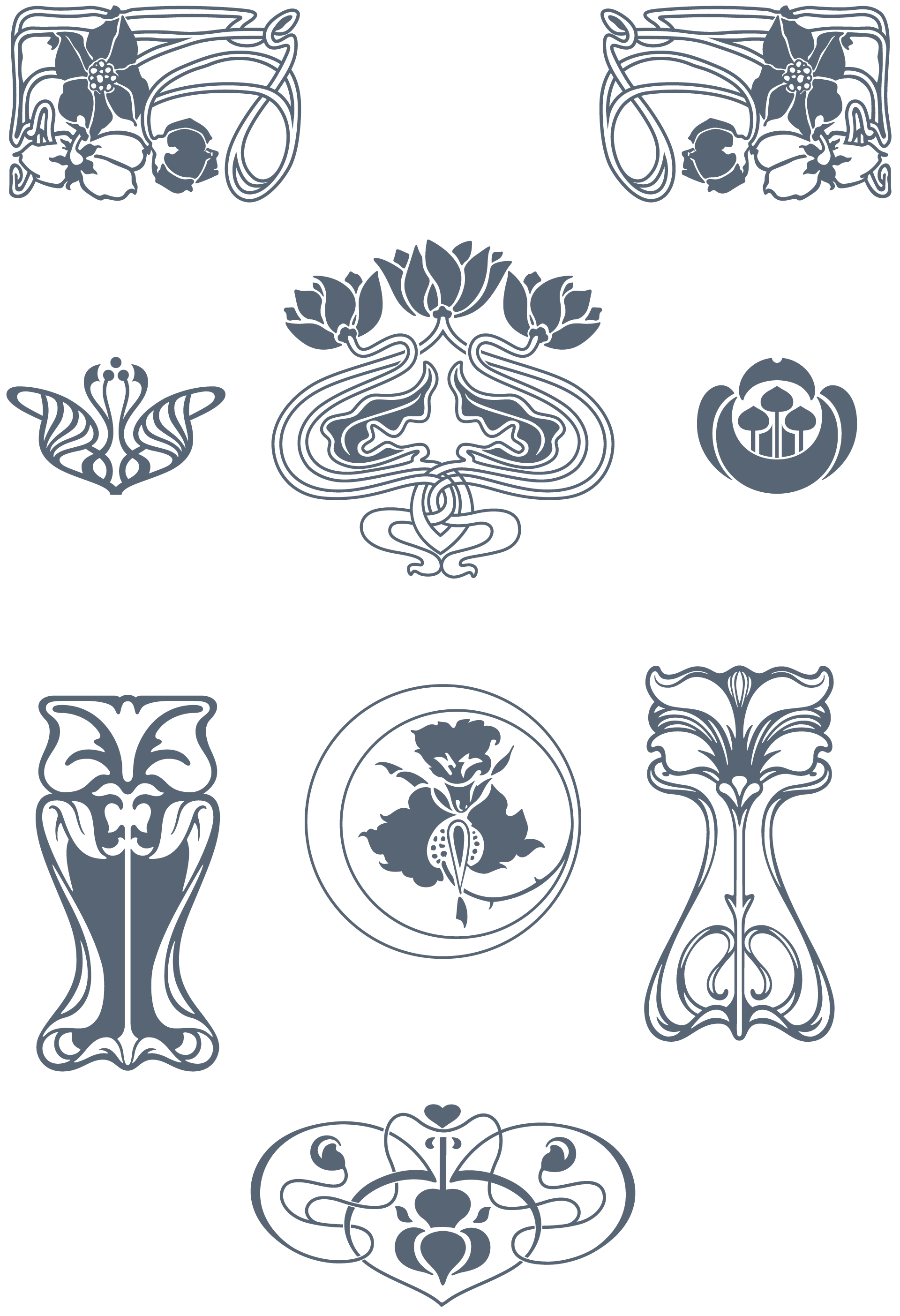 1920x2807 Art Nouveau Ornaments
