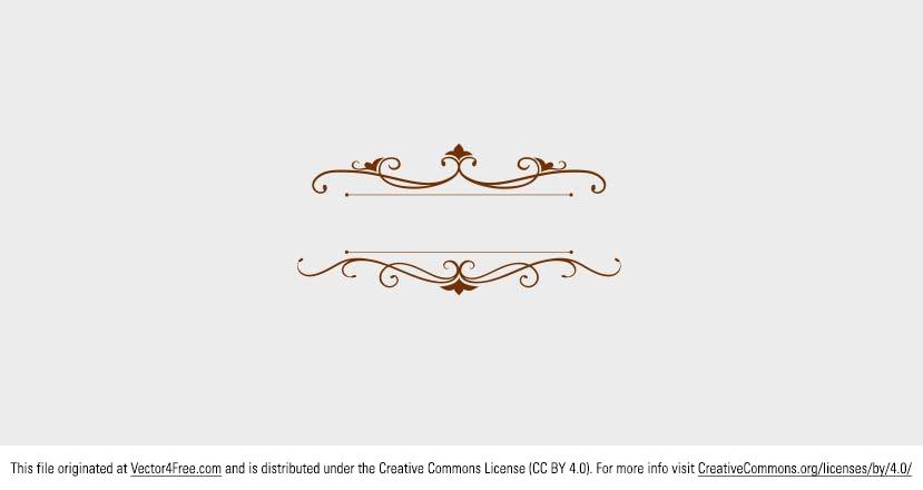 829x440 Free Vintage Brown Text Vector Decoration