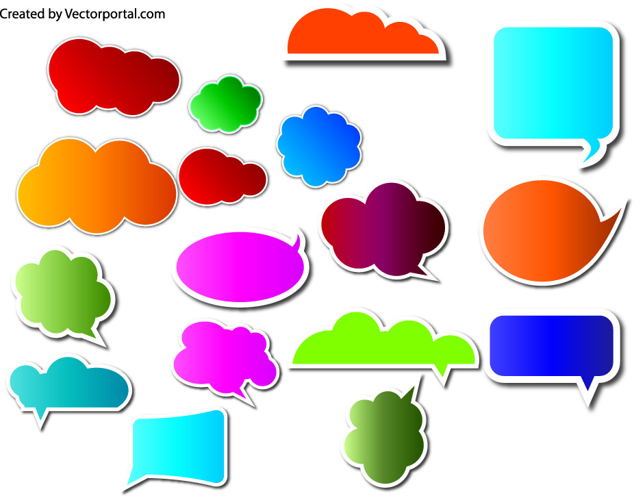 926x727 Text Vector Bubbles