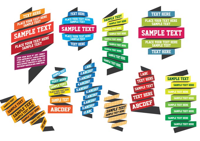 680x480 Text Templates Vector