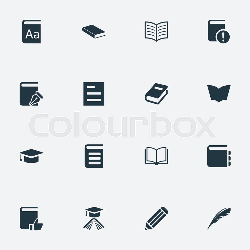 800x800 Vector Illustration Set Of Simple Education Icons. Elements
