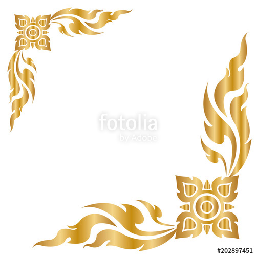 500x500 Line Thai Golden, The Arts Of Thai, Line Pattern Background