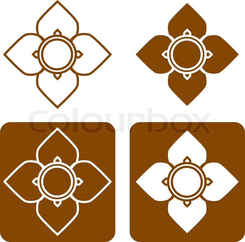 800x791 Line Thai Art Pattern Illustration Stock Vector Colourbox