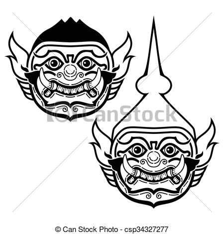 450x470 Thai Khon Mask