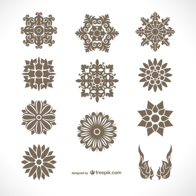 626x626 Thai Ornaments Pack Vector Free Download