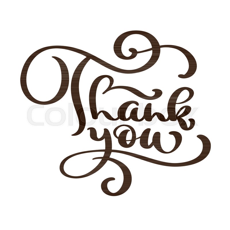 800x800 Thank You Text Handwritten Inscription. Hand Drawn Lettering