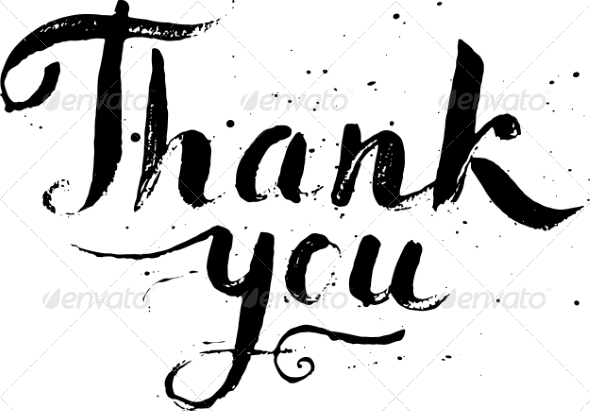 590x411 Thank You Calligraphy Vector By Art Of Sun Graphicriver