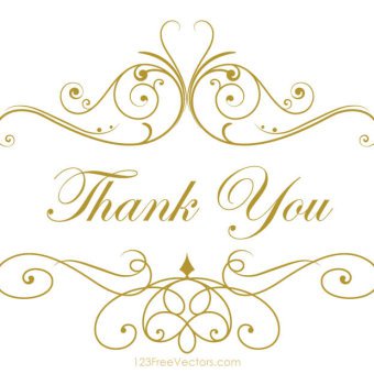 Thank You Card Vector