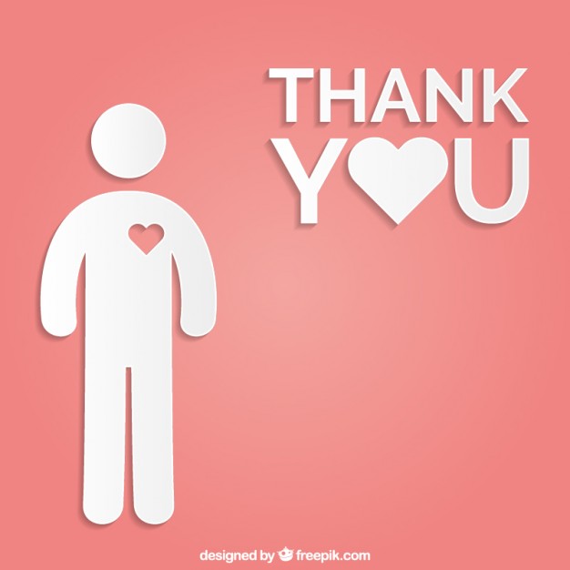 626x626 Thank You Card Vector Free Download