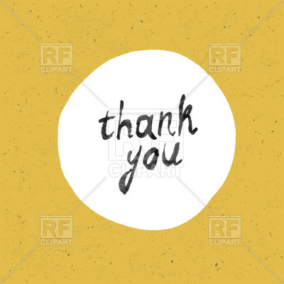 400x400 Thank You Card On Grunge Yellow Background Vector Image Vector