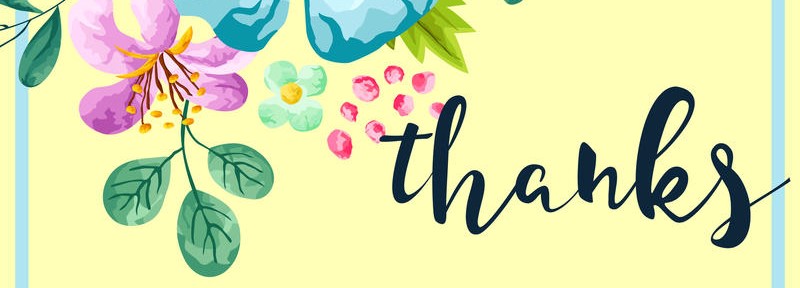 800x288 Spring Flower Thank You Card Vector 71697276