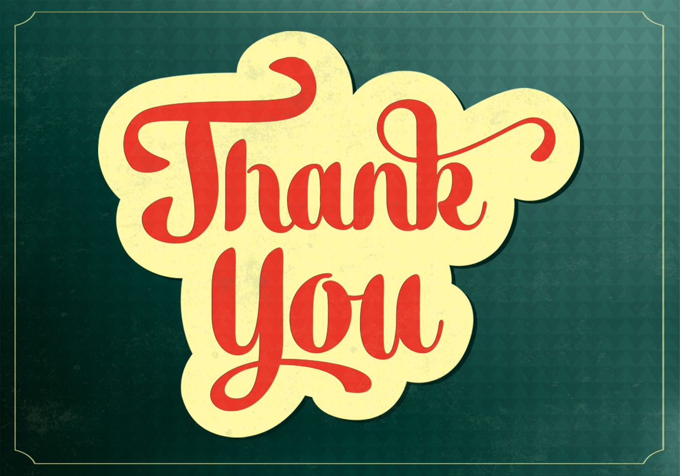 1400x980 Retro Thank You Vector Background