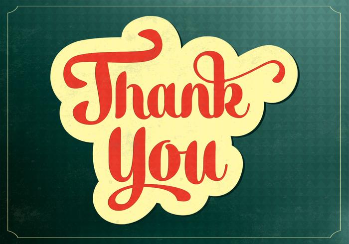 700x490 Retro Thank You Vector Background