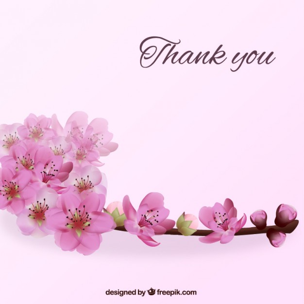 626x626 Thank You Background With Flowers Free Vectors Ui Download