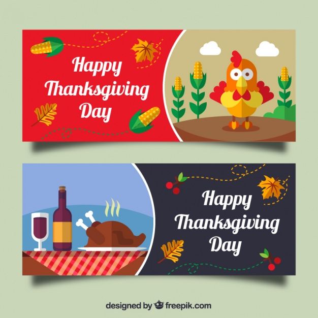 626x626 Banners Of Thanksgiving Dinner Free Vector Banner Ads