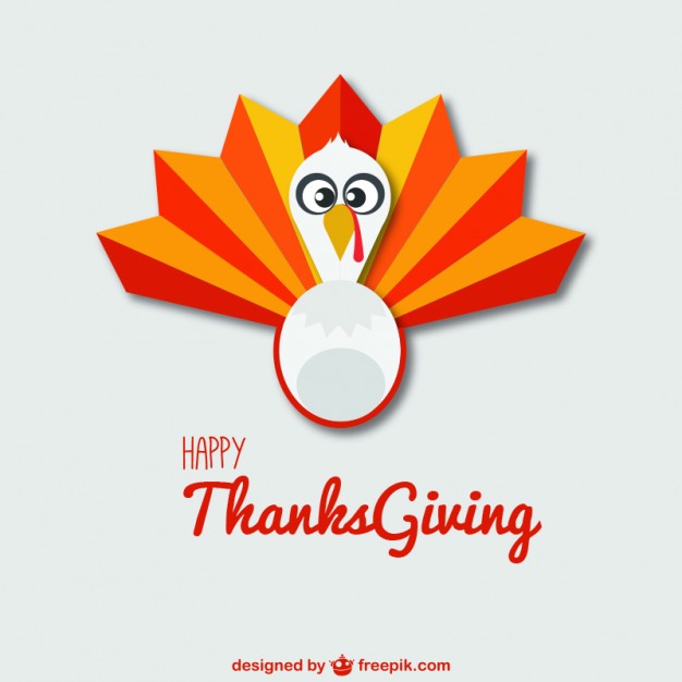 626x626 Happy Thanksgiving Background With Turkey Vector Free Download