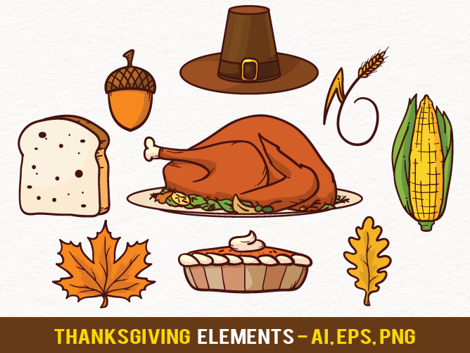 668x501 Free Thanksgiving Vector Elements By Pixaroma