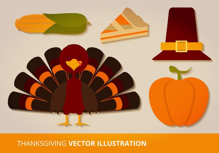 700x490 Thanksgiving Vector Set