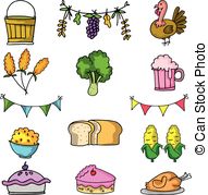 191x179 Doodle Of Food Thanksgiving With Hand Draw.