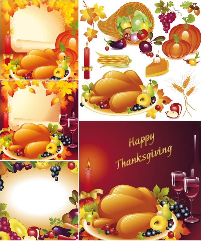 669x800 Thanksgiving Design Elements Vector Vector Graphics Blog