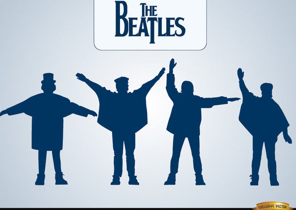 602x426 The Beatles Help Silhouettes Free Vector Download 182343 Cannypic