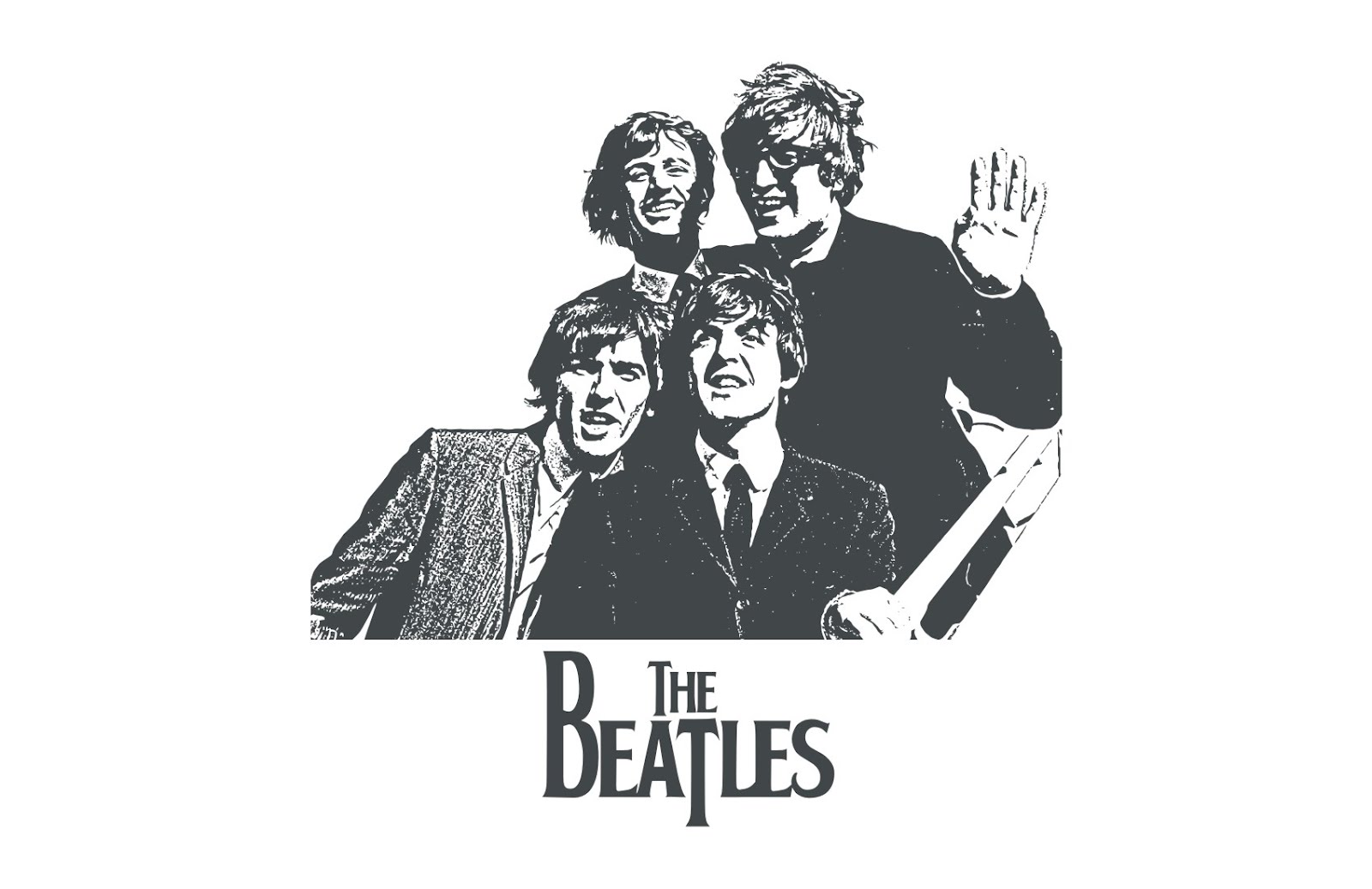 1600x1037 The Beatles In America Vector T Shirts