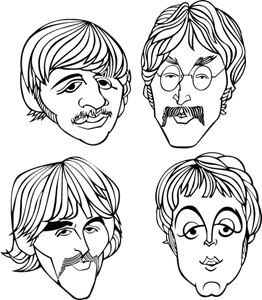 262x300 The Beatles Logo Vector (.eps) Free Download