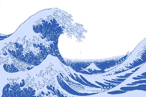 300x200 Great Wave Copy Free Images