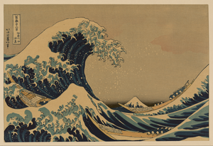 300x206 The Great Wave Off Shore Of Kanagawa. Free Images