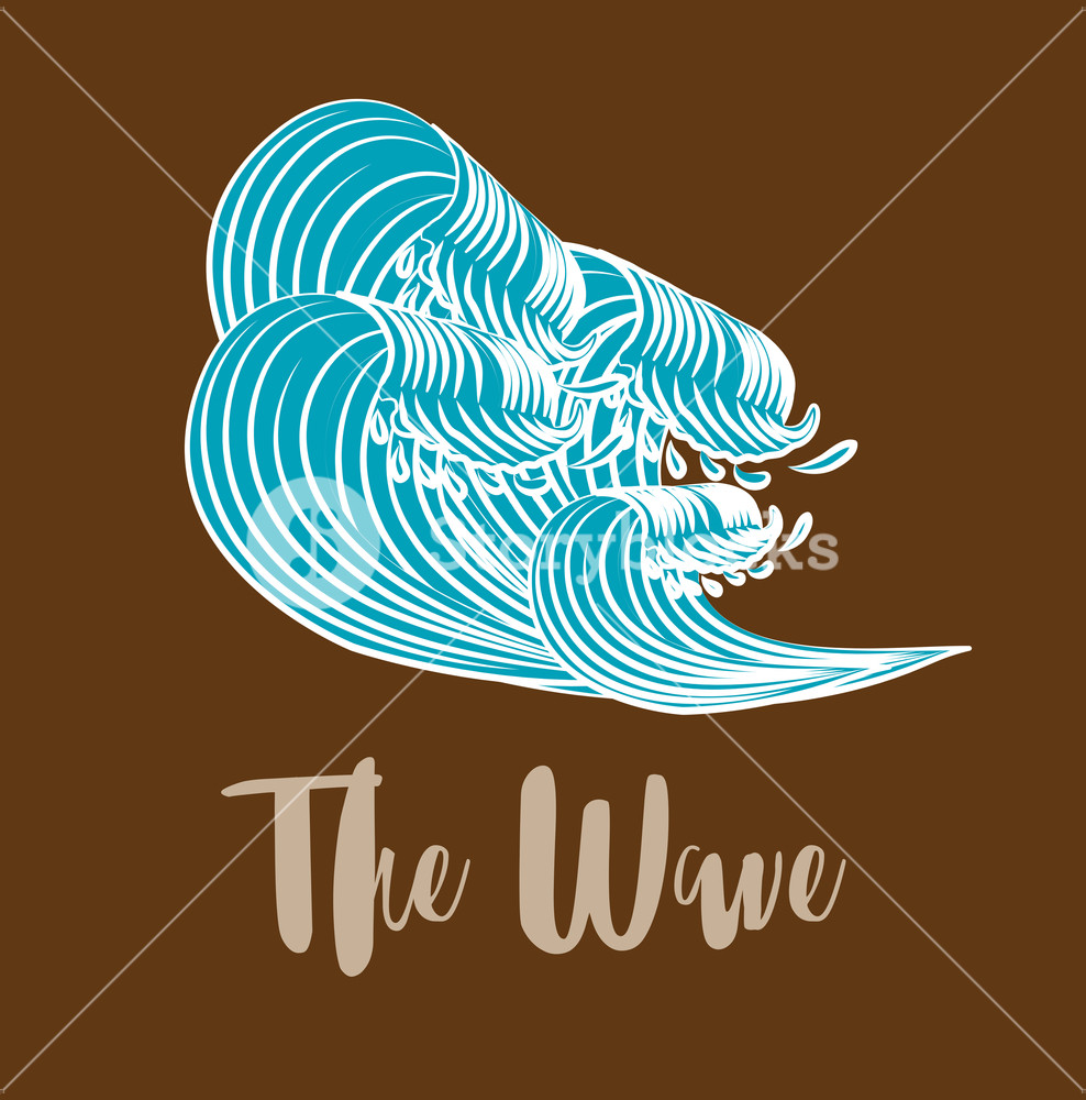 988x1000 The Great Wave Off Kanagawa Vector Illustration Royalty Free Stock