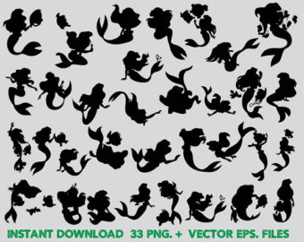 340x270 Silhouette Clipart Little Mermaid