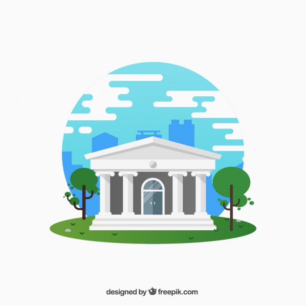 626x626 White House With Columns Vector Premium Download