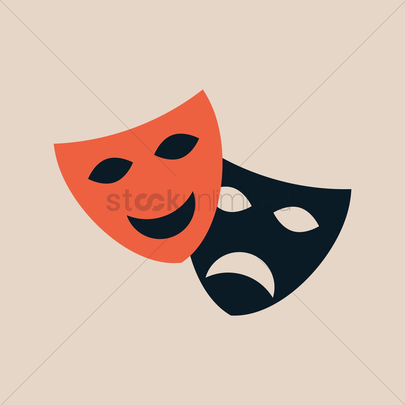 1300x1300 Theatre Mask Vector Image