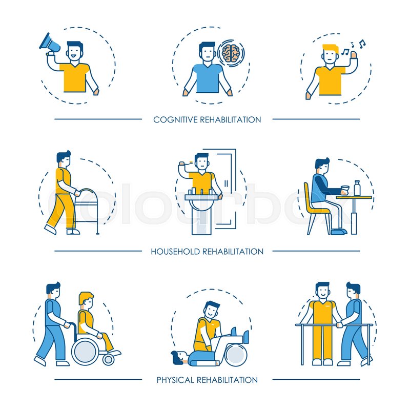 800x800 Rehabilitation Icons For Cognitive, Physical And Household