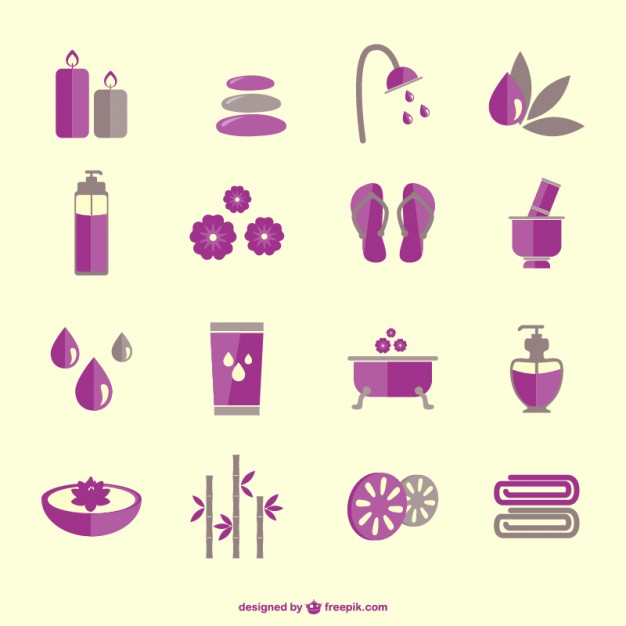 626x626 Spa Therapy Elements Icons Vector Free Download