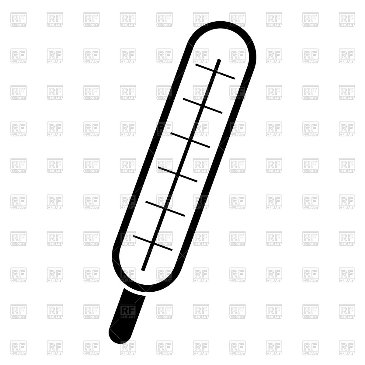 1200x1200 Outline Of Medical Thermometer Vector Image Vector Artwork Of