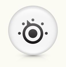 231x235 Thermostat Icon On White Round Vector Button Vector Art