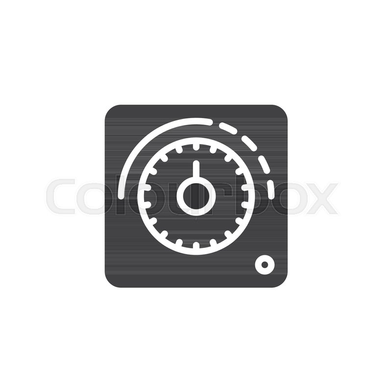 800x800 Thermostat Icon Vector, Filled Flat Sign, Solid Pictogram Isolated