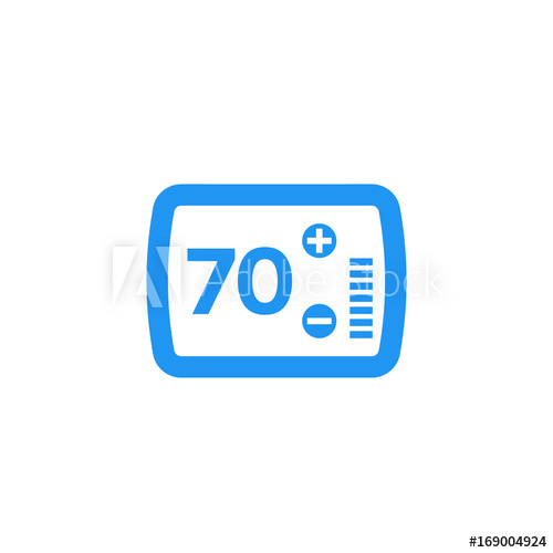 500x500 Thermostat Vector Icon On White