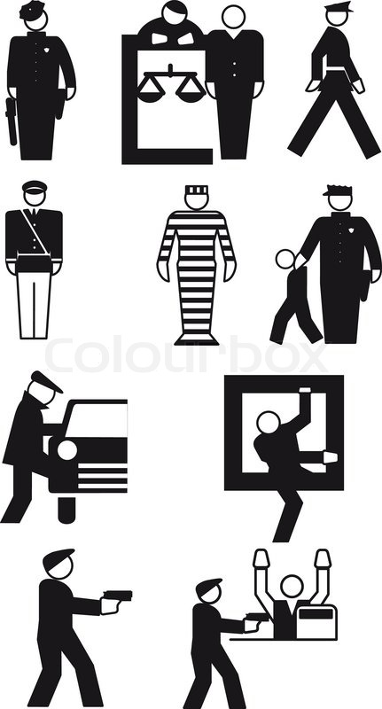 431x800 Vector Illustrations Of Policeman And The Thief Stock Vector