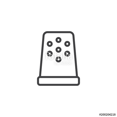 500x500 Sewing Thimble Outline Icon. Linear Style Sign For Mobile Concept