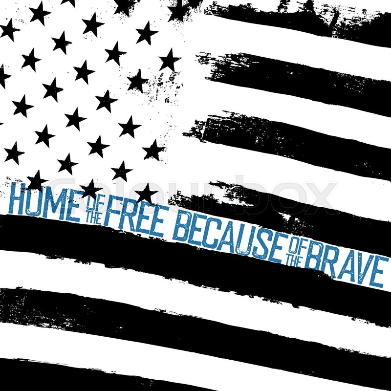 800x800 Monochrome Grunge American Flag Background. Thin Blue Line, Shaped