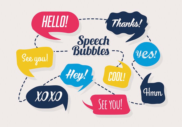 700x490 Free Colorful Set Of Speech Bubbles Vector