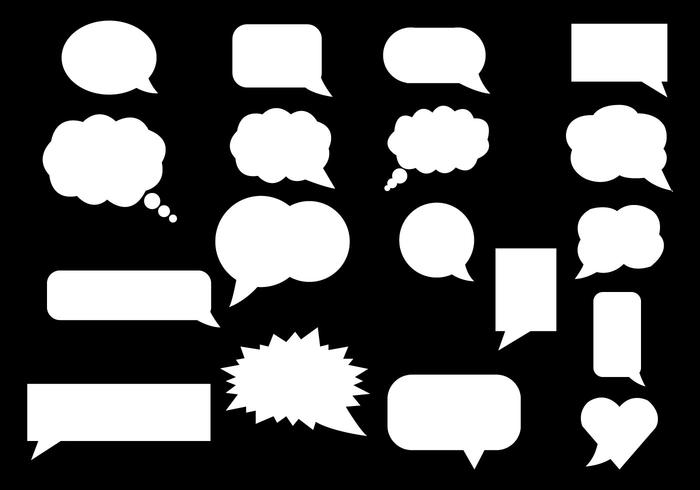 700x490 Free White Speech Bubble Vector
