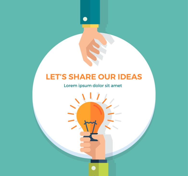 782x735 Share Illustrations Creative Thinking Vector Free Vector Graphic