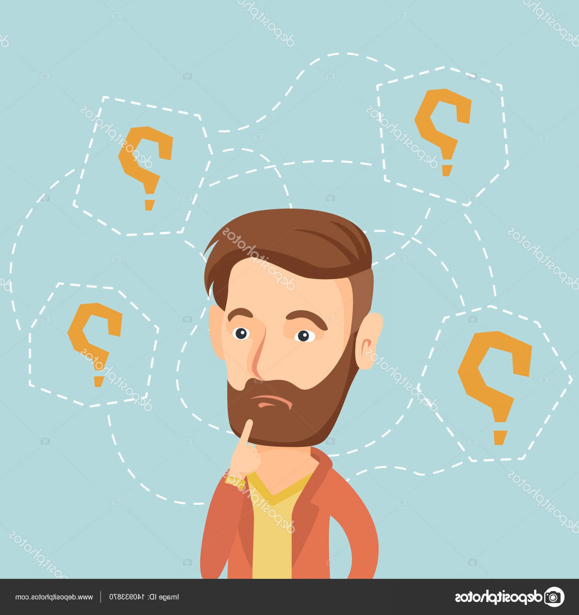 1920x2040 Stock Illustration Young Business Man Thinking Vector Shopatcloth