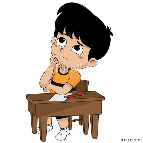 500x499 Kid Thinking.vector And Illustration. Stock Image And Royalty
