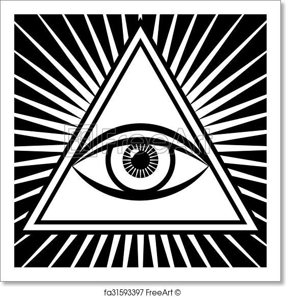 561x581 Free Art Print Of Vector Third Eye Sign Freeart Fa31593397
