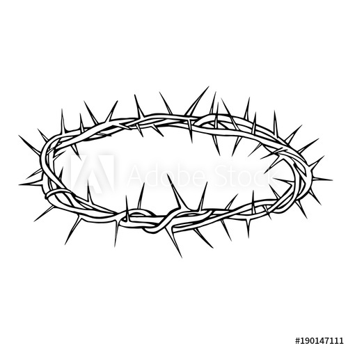 500x500 Crown Of Thorns Vector Illustration Stock Illustration